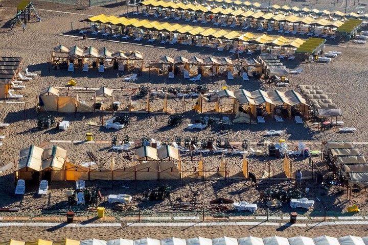 Daños. Así quedó la zona balnearia. Foto Télam