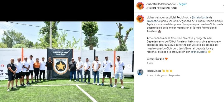 El anuncio de la invitación de Estrella del Sur para el torneo Promocional Amateur 2024.