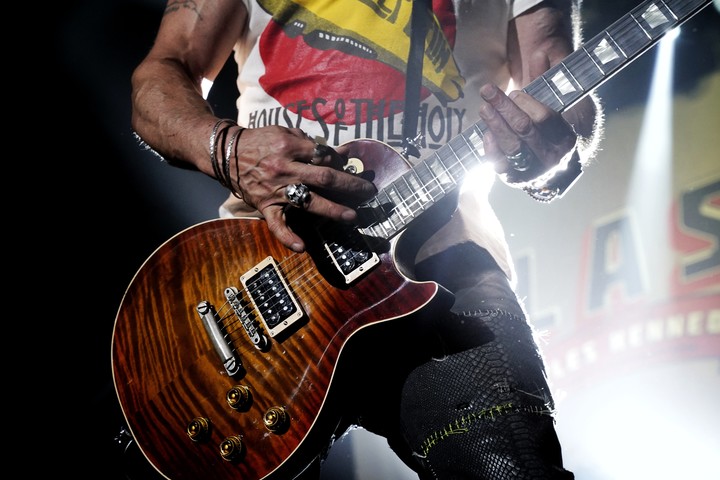 Slash se lució especialmente en el largo solo del tema "Wicked stone". Foto: Emmanuel Fernández