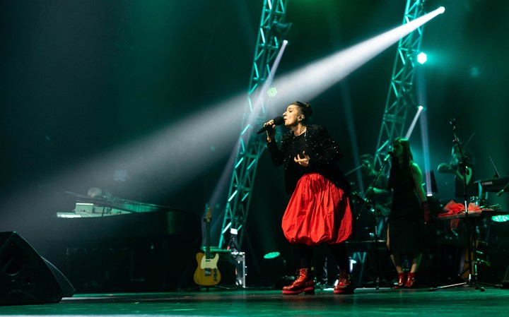 Hilda Lizarazu en el teatro Coliseo. Foto de prensa gentileza Catalina Orcesi