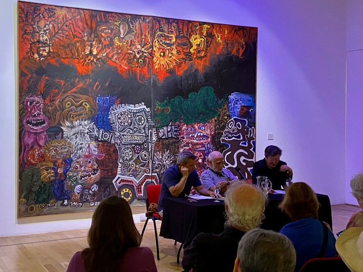 José Emilio Burucúa y Nicolás Kwiatkowski presentaron el libro “El Templo del mundo. Egiptofilia y Egiptología entre el Renacimiento y la Ilustración” en el Museo Nacional de Bellas Artes (MNBA). Foto: gentileza.
