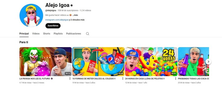Alejo Igola, el "rey" de los youtubers argentinos.