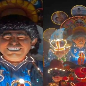 Video: el homenaje a Diego Maradona en un carnaval de Sicilia