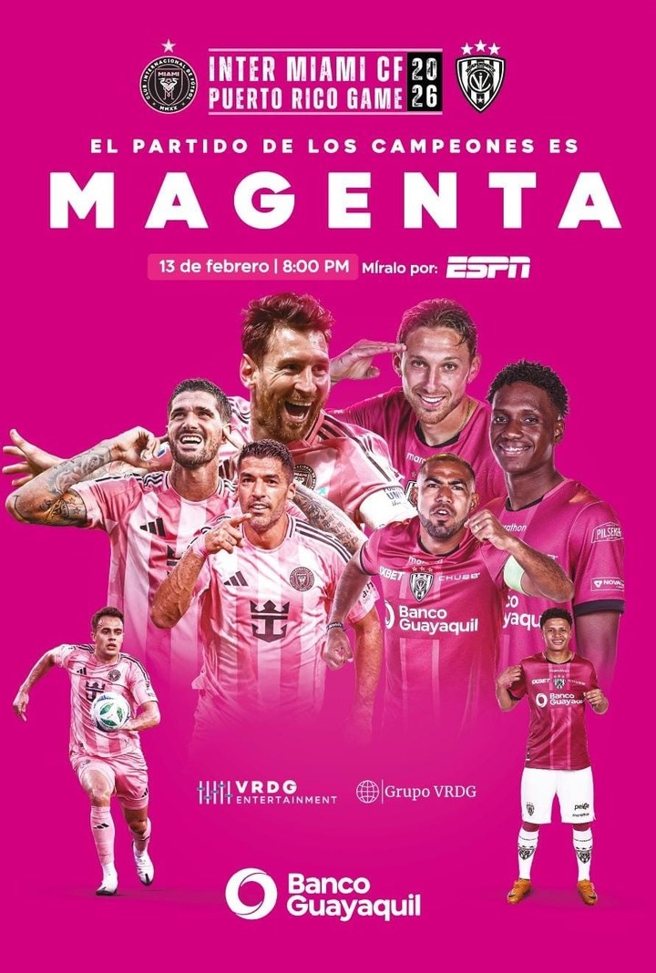 El Inter Miami e Independiente del Valle jugarán en Puerto Rico.