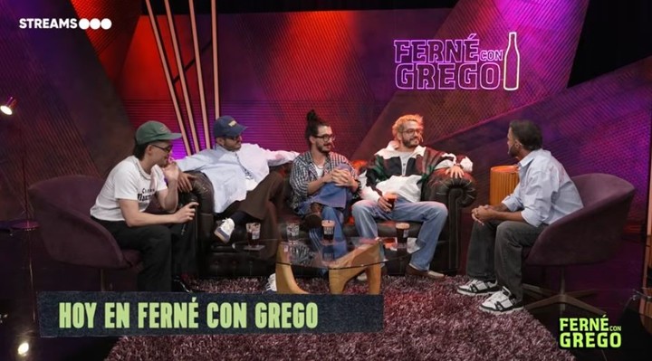 La banda Morat en Ferné con Grego. Foto: Captura.