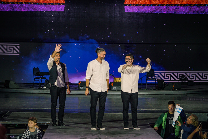 El Trío Garupá, en otro escenario histórico, el del Festival de Cosquín.