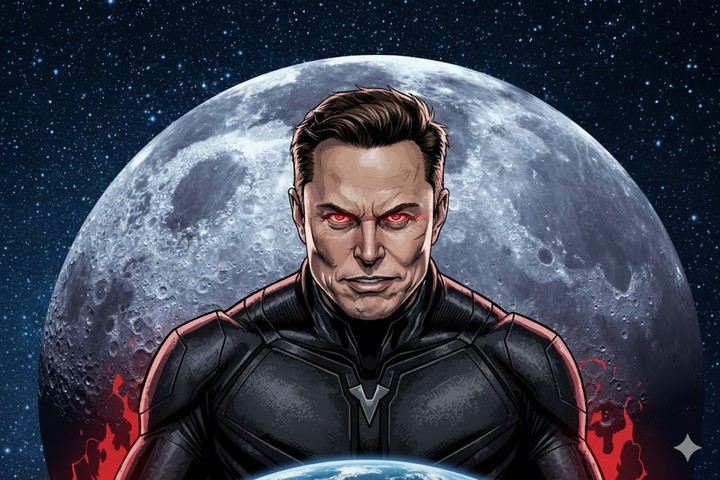 Elon Musk pospone la aventura a Marte para "conquistar" la Luna. (Foto: Gemini IA)