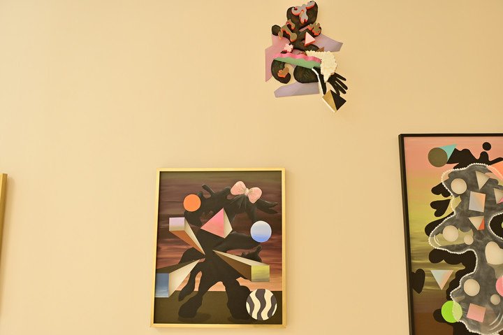 Obra abstracta. Arriba, "La belleza 2013 (La fiesta), 2013", es parte de la Colección Malba. (Foto: Matias Martin Campaya).