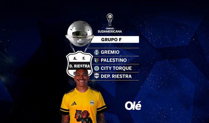 Riestra, uno de los debutantes de la Sudamericana.