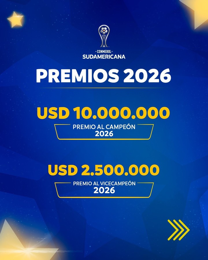 Los premios de la Copa Sudamericana.