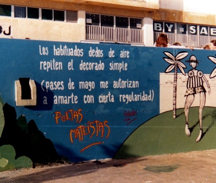 Una de las acciones de Poesía por otros medios, de Omar Chauvié (Ediuns). Foto: gentileza.