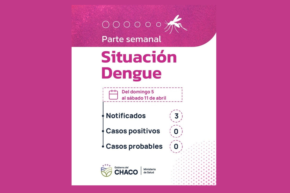 CHACO SIN CASOS DE DENGUE: SALUD INSISTE EN LAS ACCIONES DE PREVENCIÓN