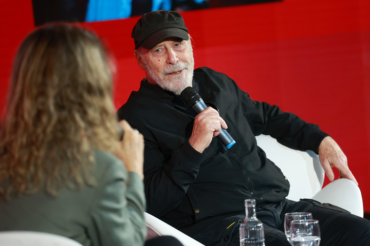 Mauricio Kartun en espacio cultural de Clarín - Ñ de la Feria del libro. Foto: Victoria Gesualdi.