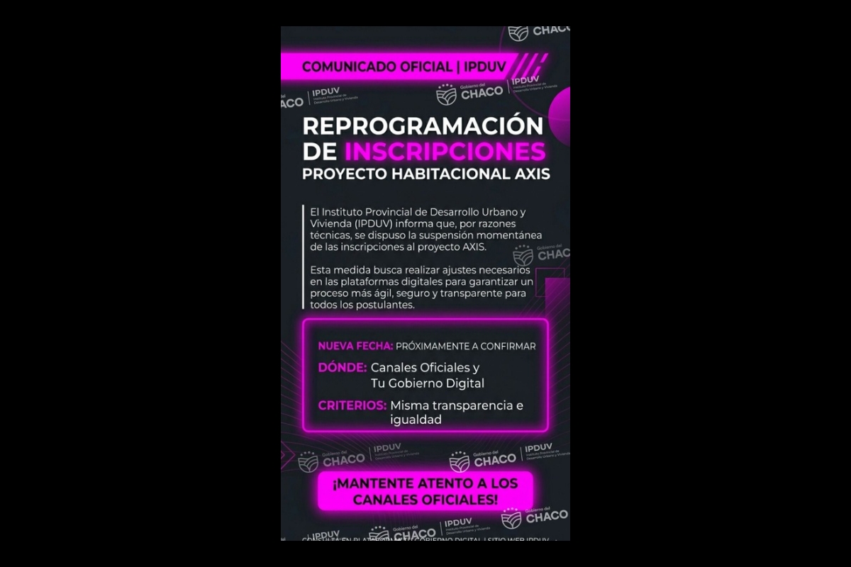 EL IPDUV REPROGRAMA LAS INSCRIPCIONES AL PROYECTO HABITACIONAL AXIS
