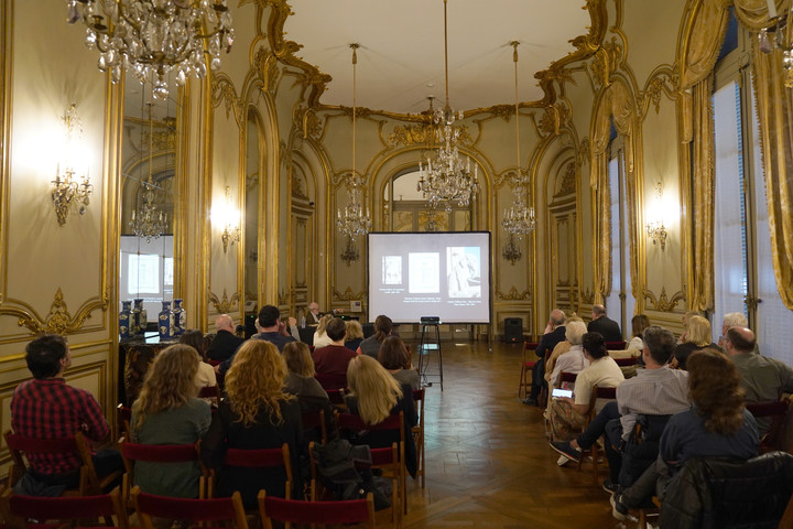 El historiador José Emilio Burucúa ofreció una conferencia en la Bienal de Arte Sacro Contemporáneo. Foto: Martin Bonetto.