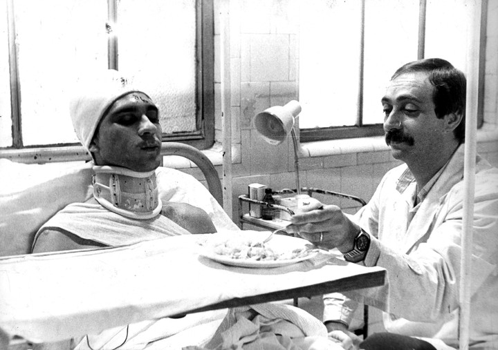 Tras el exilio filmó "Darse cuenta", como el médico altruista que atendía al personaje de Darío Grandinetti en un hospital público.