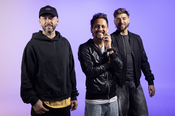 La K'onga. son Nelson Aguirre, Pablo Tamagnini y Diego Granadé. Foto Victoria Gesualdi 