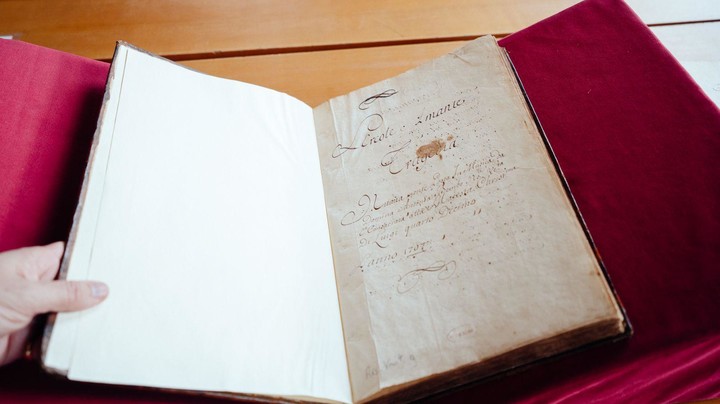 El manuscrito de "Ercole amante", de Antonia Bembo, que Leonardo García Alarcón descubrió.