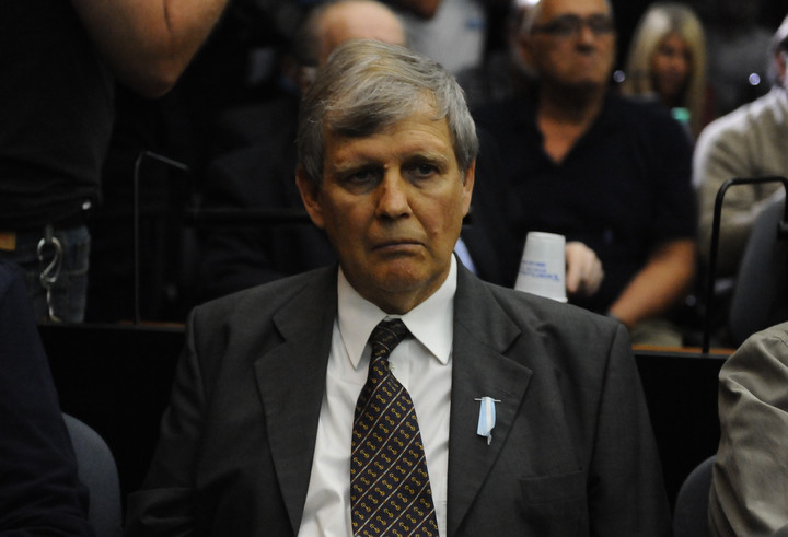 Alfredo Astiz ante el Tribunal Oral en lo Criminal Federal N° 5 de la Capital en 2017. FOTO PEDRO LAZARO FERNÁNDEZ.