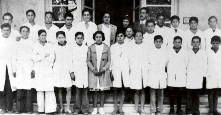 Julio Le Parc en la escuela primaria en 1943.