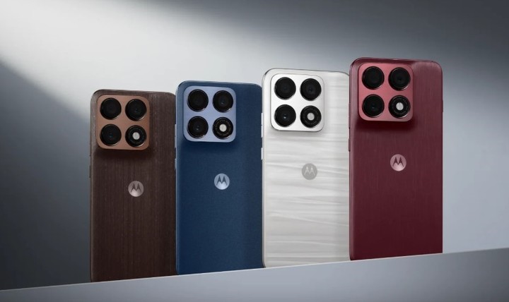 Cocoa Cream, Orient Blue, Lily White y Zinfandel, los colores del Edge 70 Pro .
