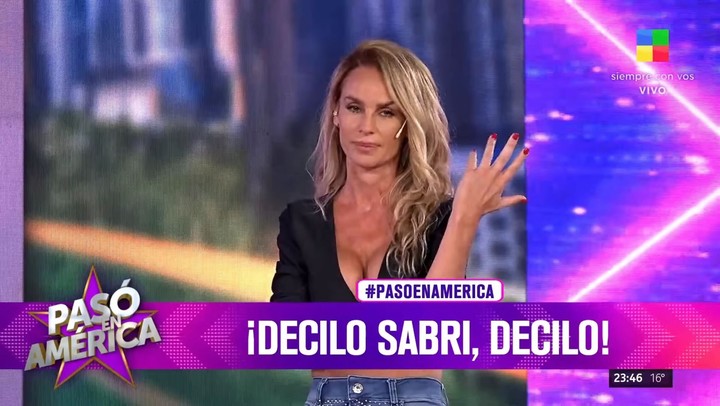 Más de una vez, Sabrina Rojas tuvo que opinar de los escándalos de Luciano Castro en vivo. 