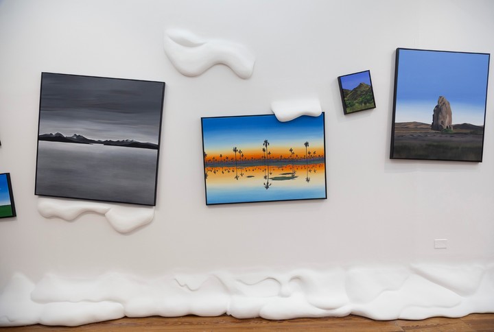 Vista de la exposición "Liquidación", de Alfredo Dufour, en la galería Constitución, en La Boca. 