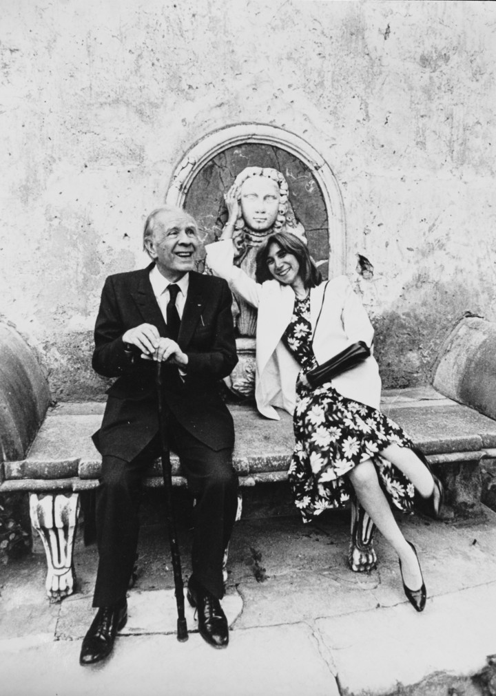 Jorge Luis Borges y María Kodama. Foto: gentileza Fundación Internacional Jorge Luis Borges