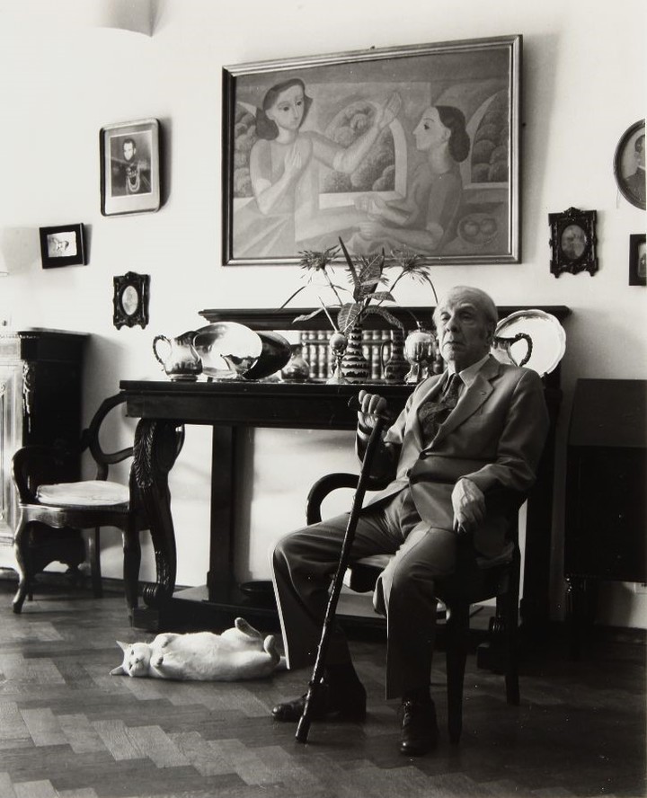 Jorge Luis Borges y Beppo. Foto: Julie Mendez Excurra, gentileza.