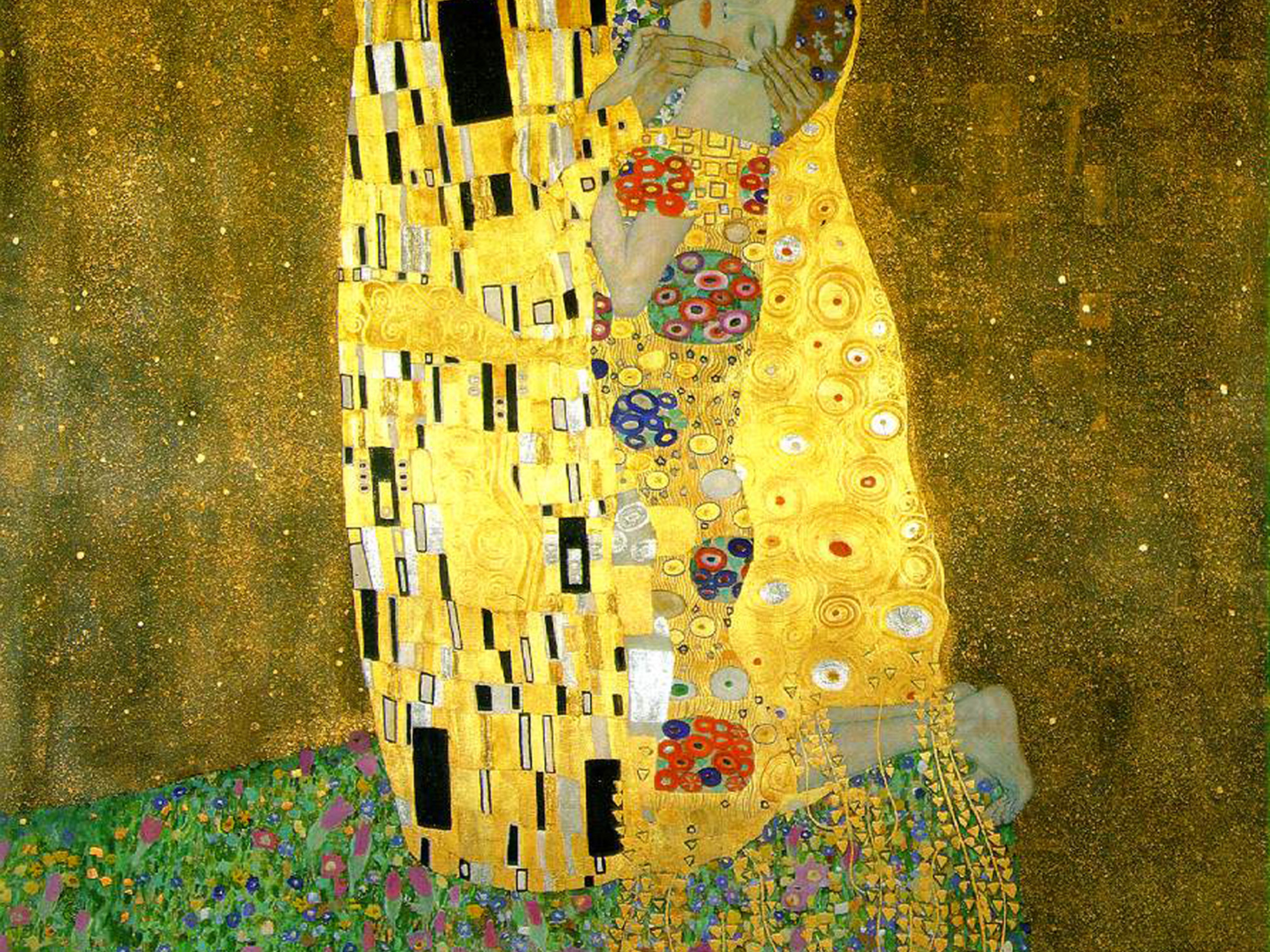 Golpe virtual: un hacker se robó más de la mitad de la versión digital del cuadro «El beso» de Klimt