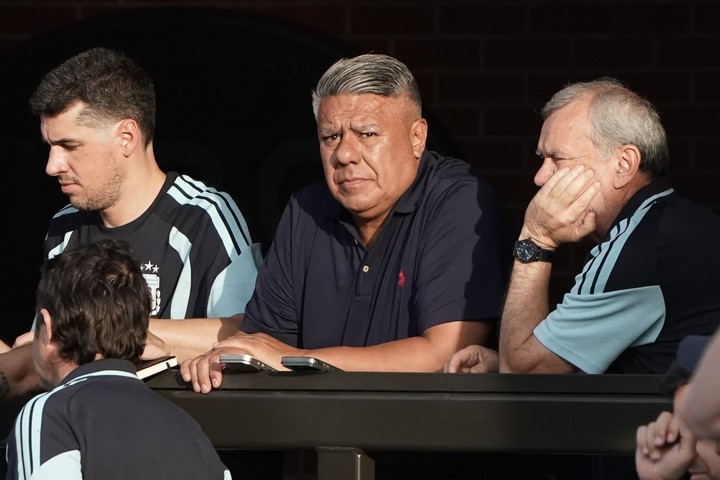 Tapia durante un entrenamiento (Juano Tesone/Enviado especial).