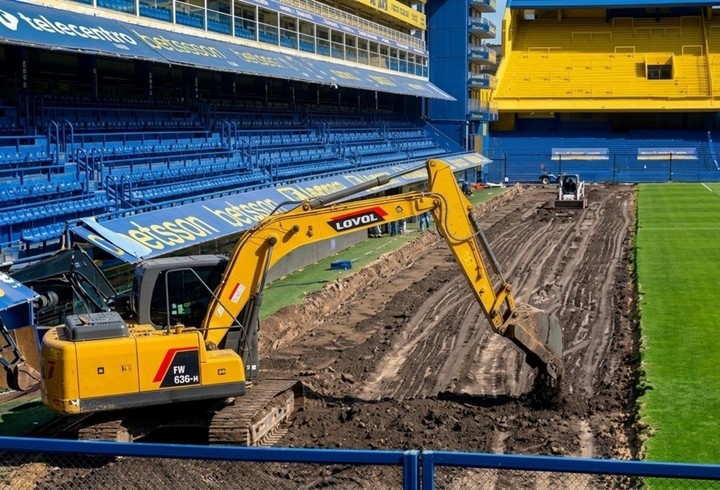 La Bombonera y los trabajos en el campo que todavía no están al 100%.