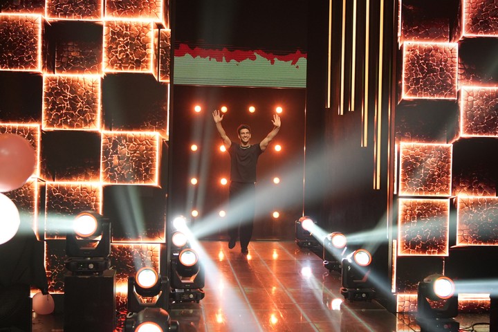 Hanssen recién salido de la casa de Gran Hermano. Foto: Telefe.