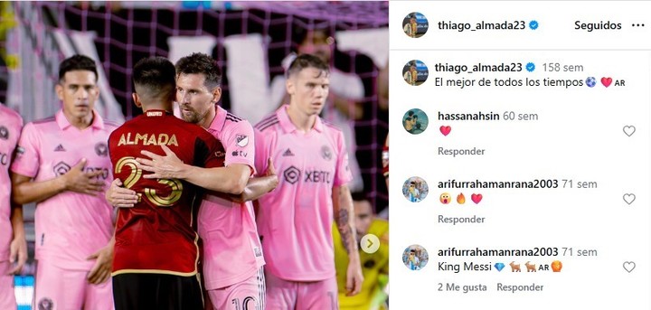 Almada y los elogios al Diez.