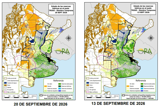 Comenzó la primavera y El Niño se intensifica, pero aún no aparece: el trigo ya clama su presencia 3 reservas ORA