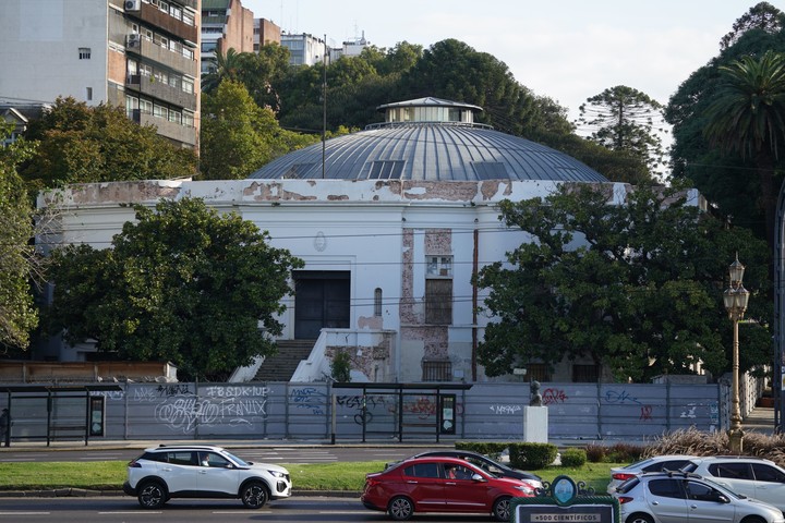 Obra de refacción suspendida en el Palais Glace Recoleta. Foto: Juano Tesone.
