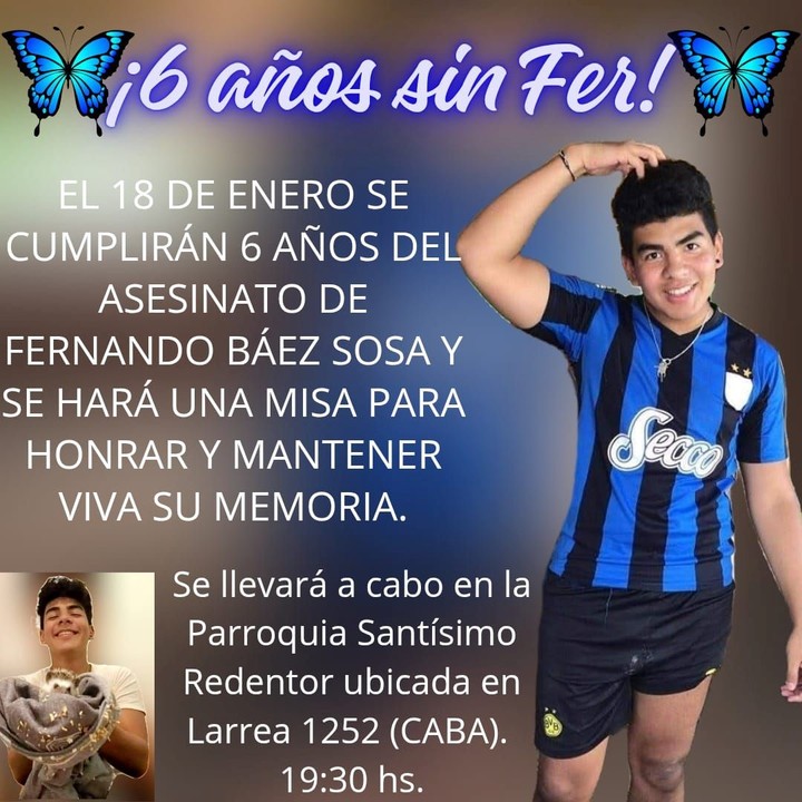 El anuncio de la mamá de Fernando Báez Sosa por la misa a seis años de su brutal crimen en Villa Gesell.