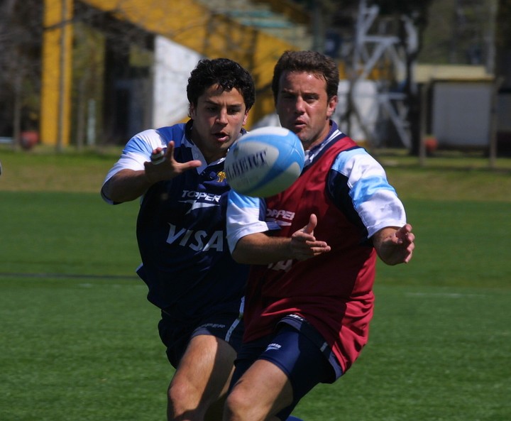 Entrenamiento de los Pumas para el mundial de Australia_ de 2003. Foto: Archivo Clarín.