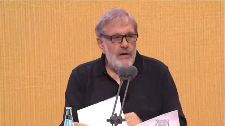 Slavoj Zizek en la Feria del Libro de Frankfurt. Captura