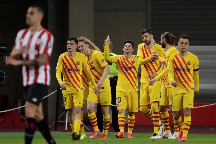 Figura del Barcelona. (EFE/ Julio Muñoz)