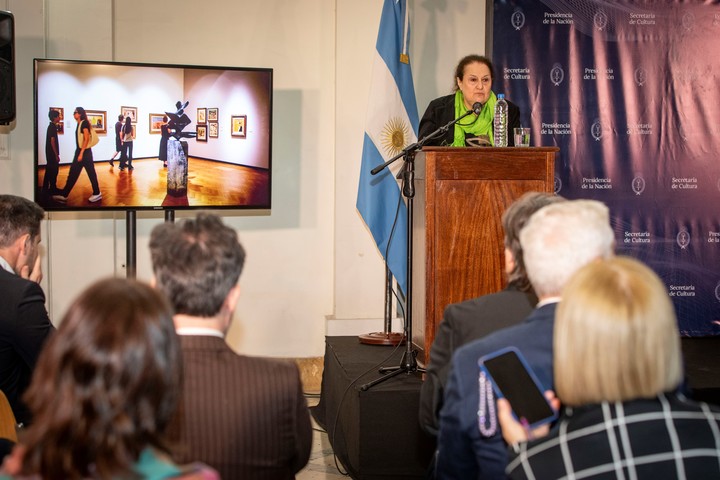 La Secretaría de Cultura de la Nación, a cargo de Leonardo Cifelli, presentó hoy el proyecto para custodiar las Colecciones Nacionales de Arte. Foto: gentileza.