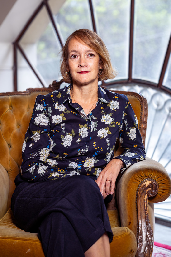 La escritora francesa Marie Vintgras, en Buenos Aires. Foto: Cristina Sille.