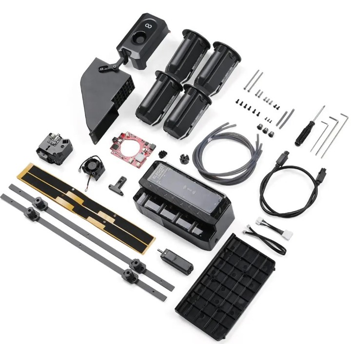 El kit de accesorios para instalar Elegoo Canvas.