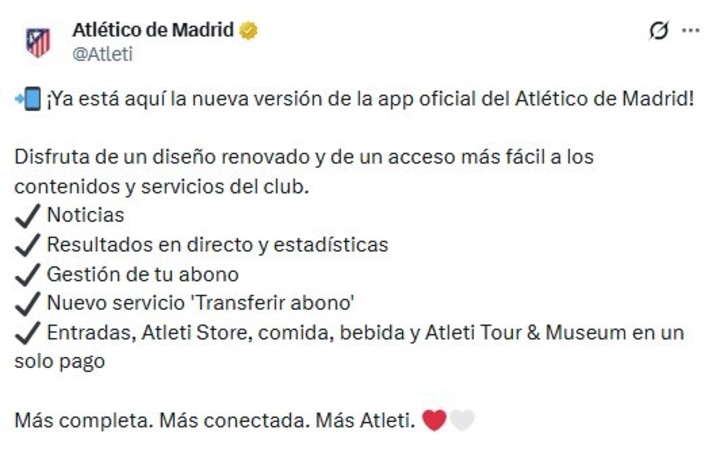 Una empresa argentina, detrás de la nueva app del Atlético de Madrid: del abono a las compras, todo en el celular